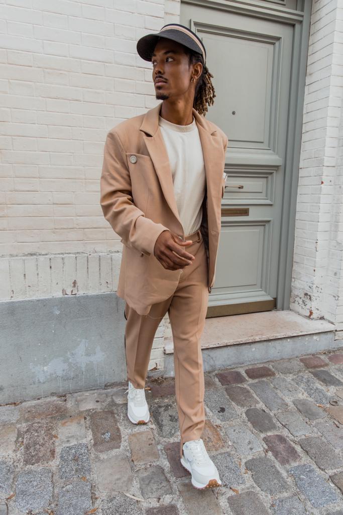 Regular Fit Suit trousers - Light beige - Men | H&M IN